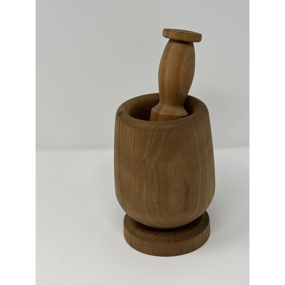 Old Sturbridge Village Other - Old Sturbridge Village Pestle and Mortar Crusher Paste Grinding Grinder Wood